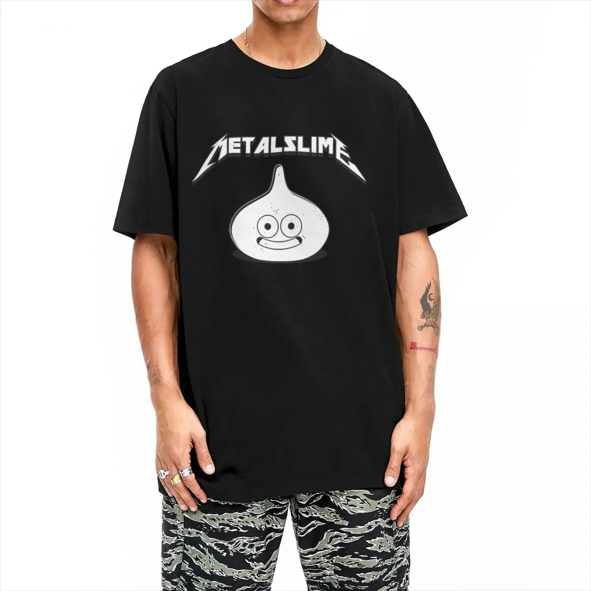 Metal Slime Dragon Quest T Shirt Summer Streetwear T Shirts Cotton Fashion Tshirt For Adult Short-Sleeve Pattern Tees