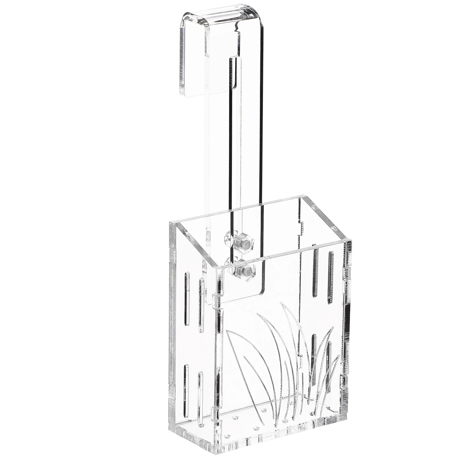 

Aquarium Plant Holder Fish Tank Decoration Aquatic Planter Pot Water Plant Cup Sinking Plants Stand Acrylic Material Oblique