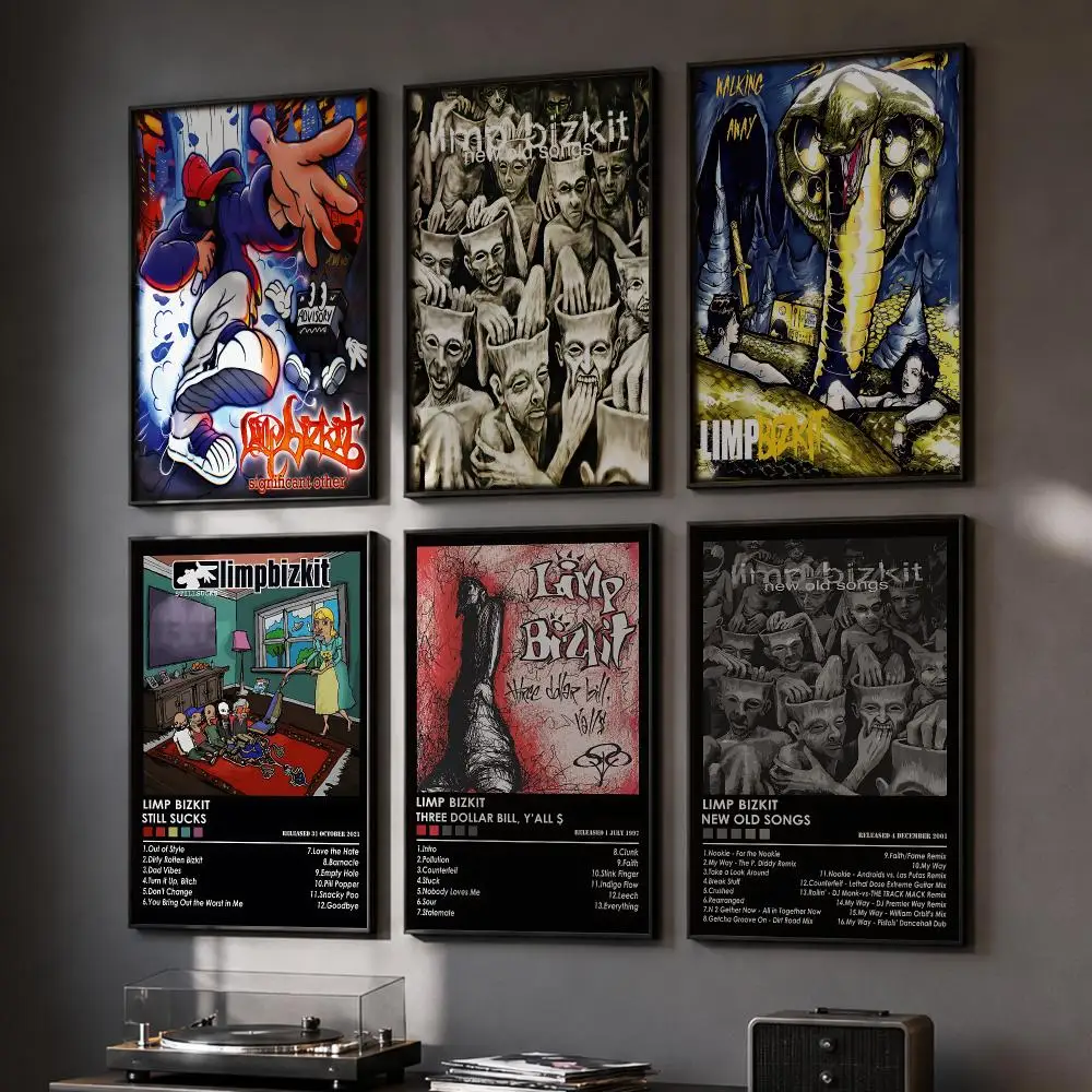 L-Limp Bizkit ROCK Band Poster HD Wandaufkleber für Zuhause, Flur, Wohnzimmer, Schlafzimmer, Bar, Büro, Dekor, Kunstdrucke