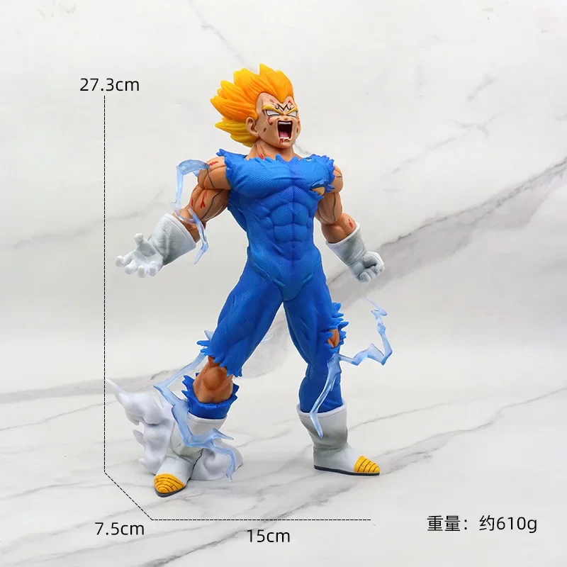 HOT 28cm Dragon Ball Z GK Figure MAXIMATIC The Vegeta Super Saiyan Son Majin Vegeta Self-Destuct Vegeta Figure Toys Model Gift