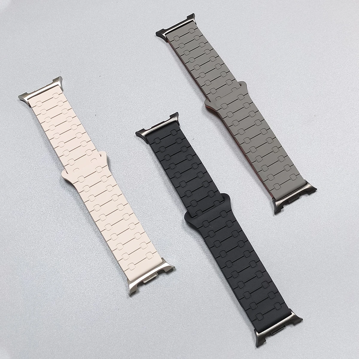 لا توجد فجوات حزام سيليكون مغناطيسي لساعة سامسونج جالاكسي 8 40 مللي متر 44 مللي متر/8 كلاسيكي 46 مللي متر حلقة حلقة لملحقات الساعات الذكية سامسونج