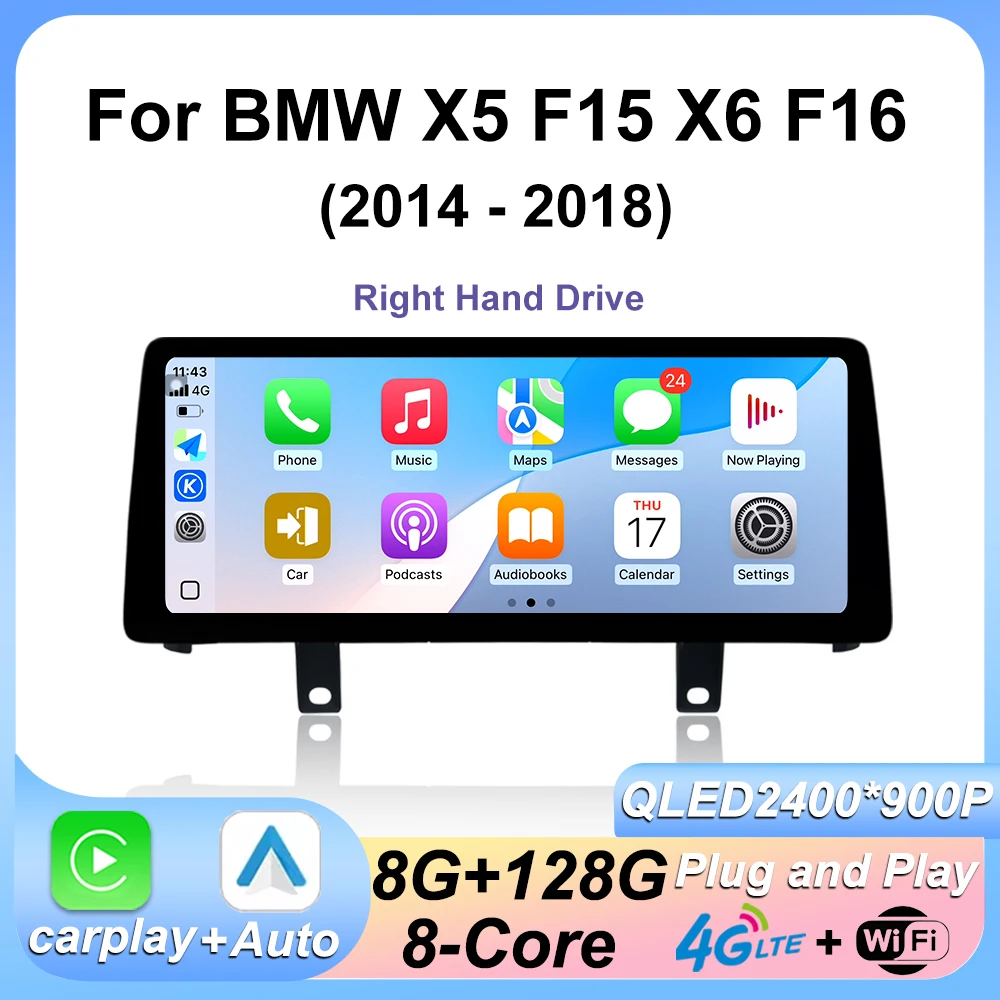 Car Video Multimedia Player for BMW X5 F15 X6 F16 2014-2018 NBT EVO Right Hand Drive Cooling fan Touch Screen BT 4G WIFI Carplay