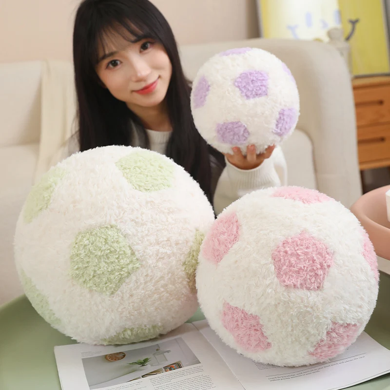 Plush Sports Balls Funny Cute Stuffed Football Toy Simulation Ball Pillow Soft Gifts for Room Decor