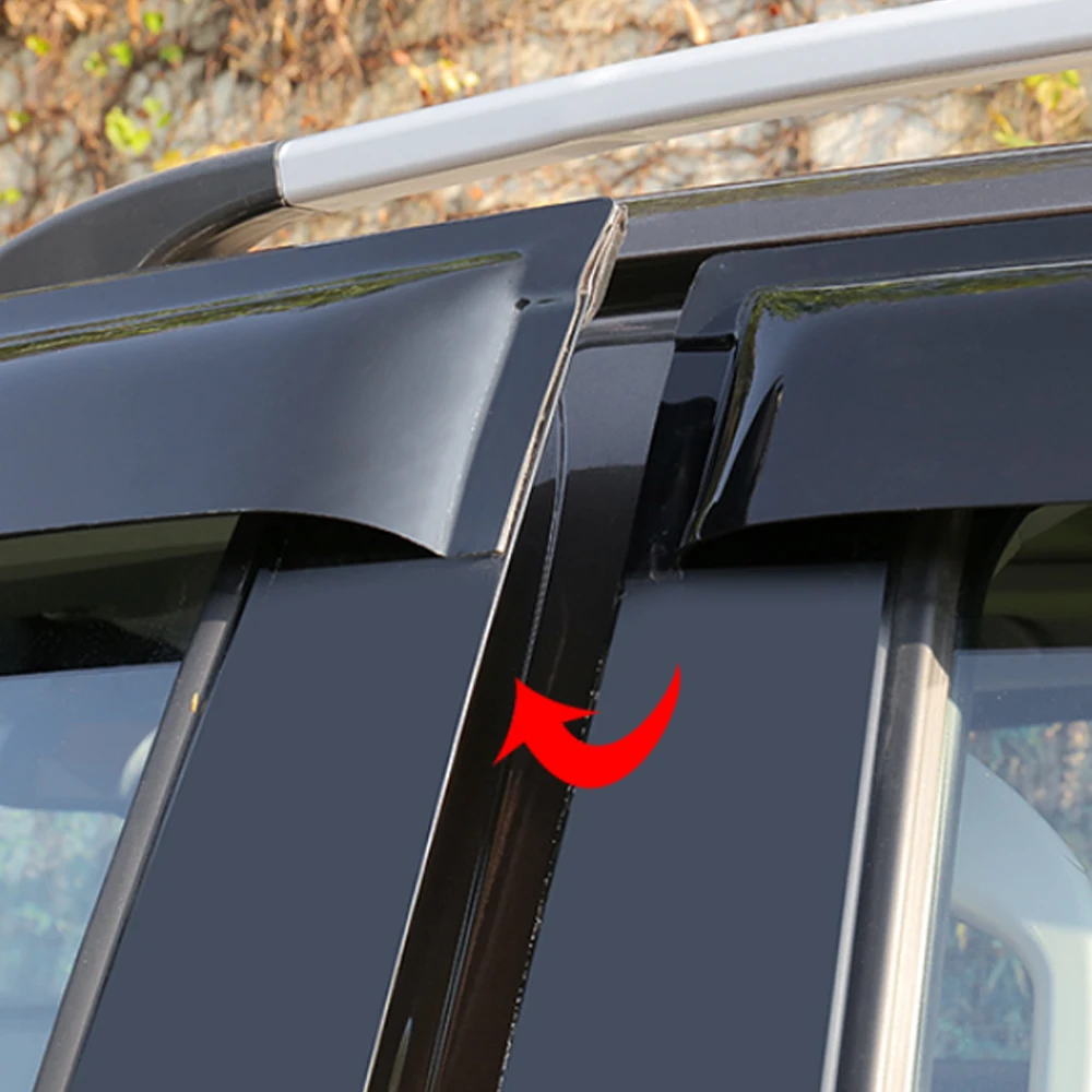 For Hyundai Terracan 2001-2006 Side Window Wind Deflectors Visors Black Rain Guard Door Visor Vent Shades Dark Smoke Ventvisor