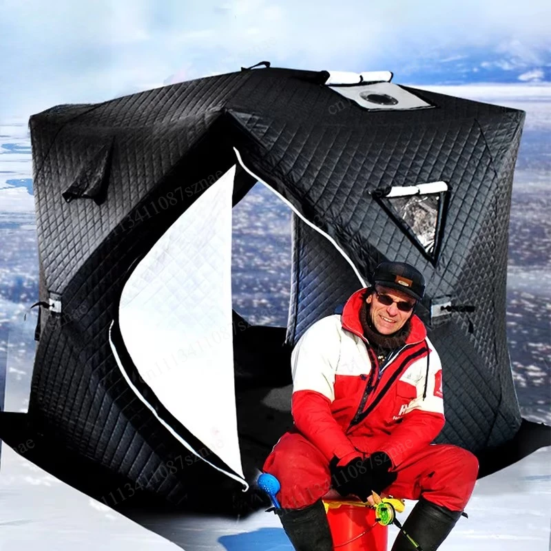 Chimney Tent Winter Fishing Thickened Outdoor Camping Cotton Winter Fishing Ice Fishing Tent Flame Retardant Sauna Tent