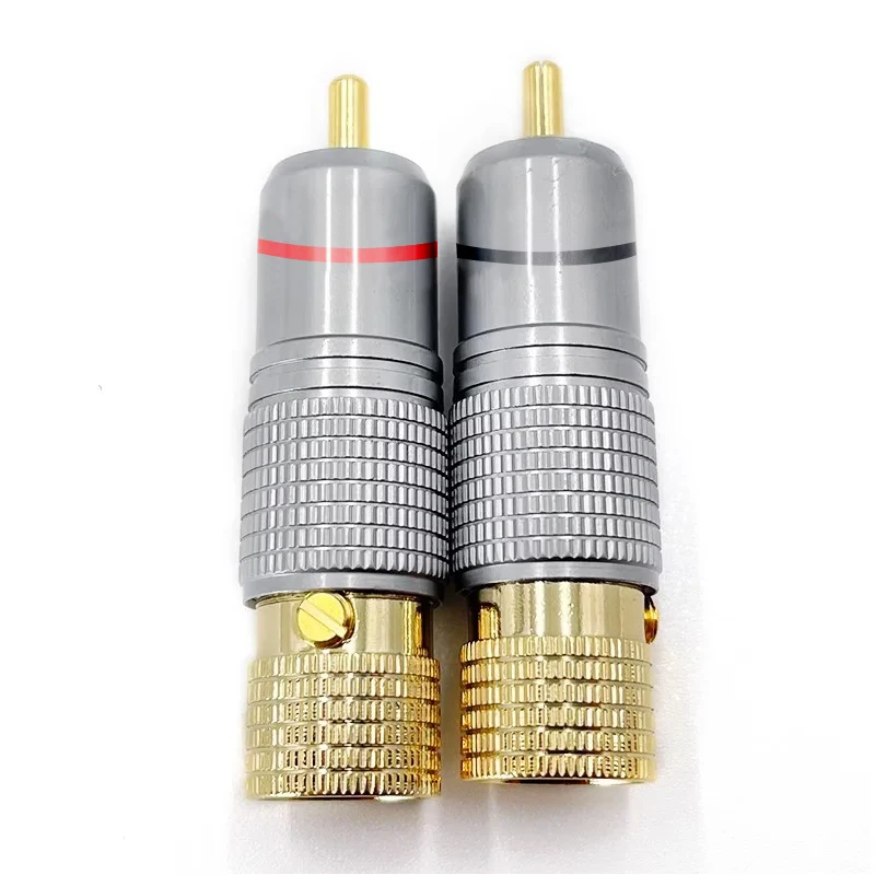 Prise de connecteur coaxial sans soudure, adaptateur de câble audio plaqué or, verrouillage Hifi RCA, 10mm, 2 pièces, 4 pièces, 8 pièces, 16 pièces