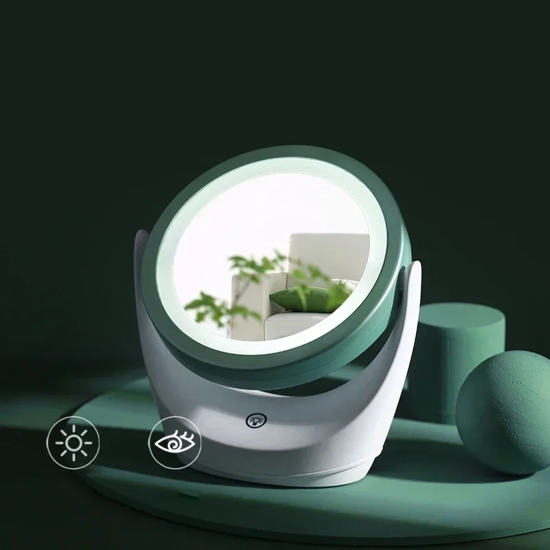 5X Vergrößerungs Beleuchteten Make-Up Spiegel Tageslicht LED Eitelkeit Spiegel-Kompakte, Cordless Beleuchtet Bad Spiegel 360 Rotation