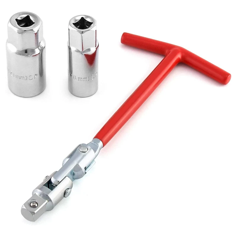 

T-Handle Spark Plug Socket Wrench, Universal, 16Mm (5/8 Inch) & 21Mm (13/16 Inch) Remover Installer