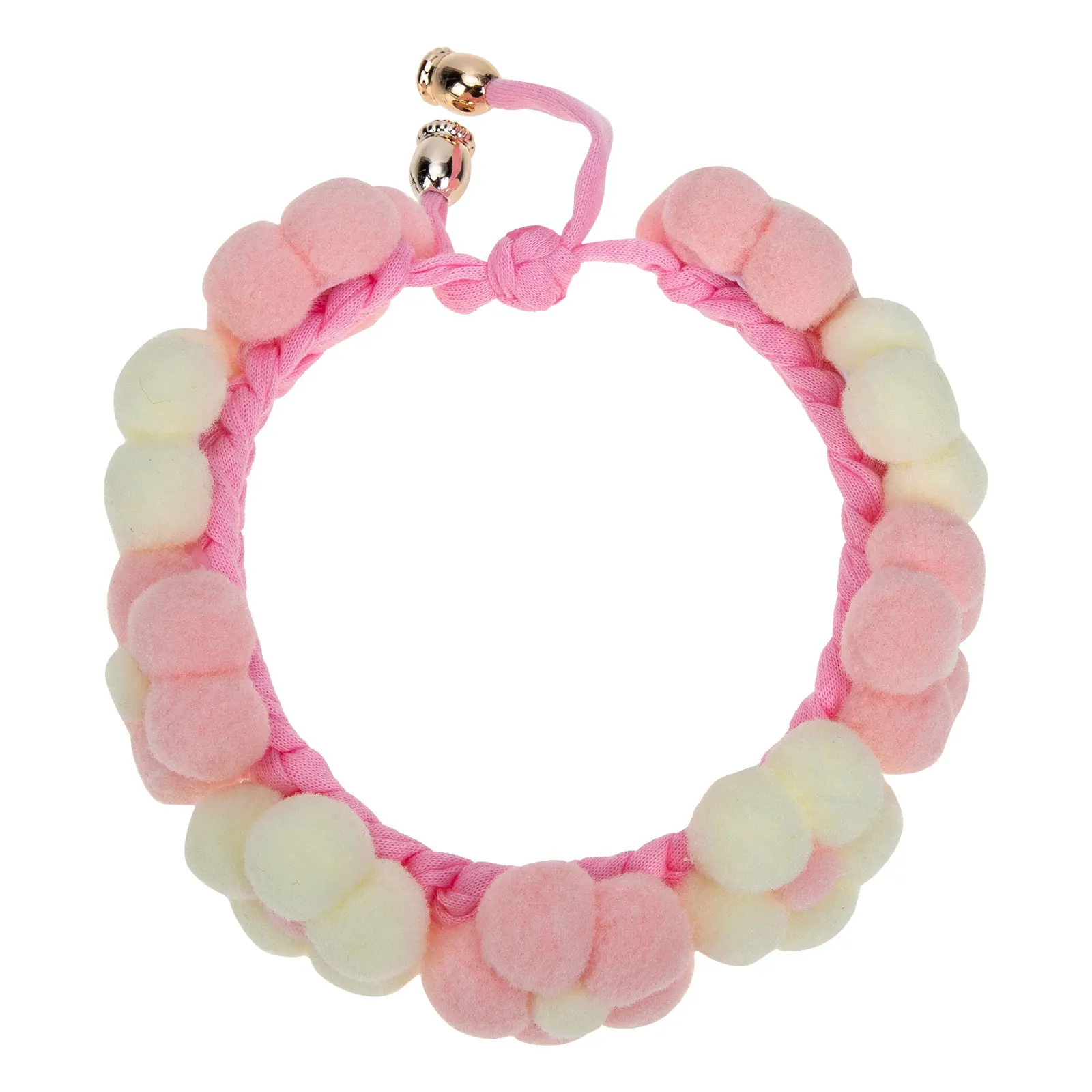 

Pet Collar Adjustable Dog Cat Kitten Floral Yarn Neck Chain Bells Photo Prop Festival Accessories Safe Durable Daily Wear