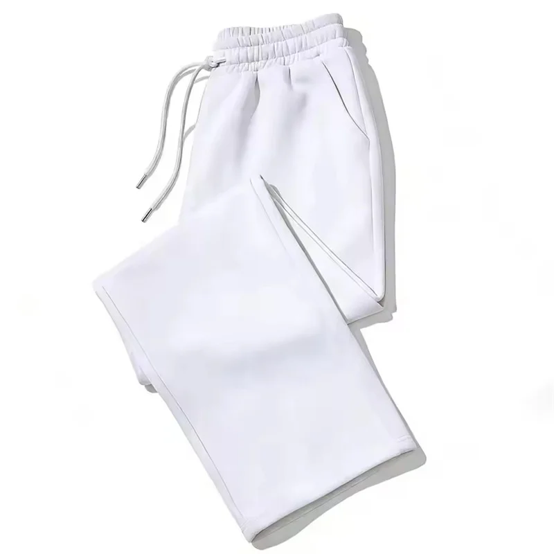 Mens Sweatpants Straight Joggers trousers Sports Streetwear Loose thin Running pants Drawstring Multi-pocket Men Wide-leg pants