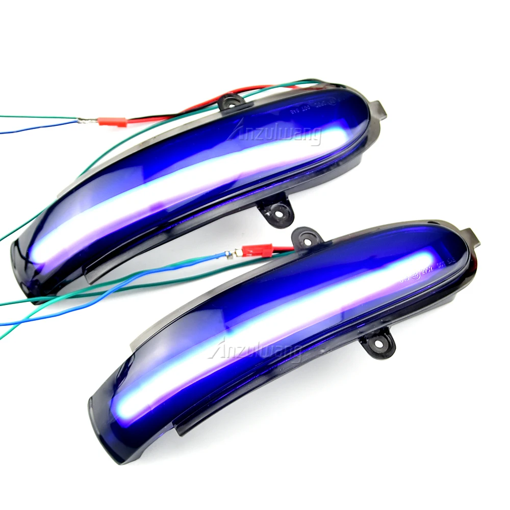 2pcs Flashing Water Dynamic Blinker LED Turn Signal Side Mirror Light For Mercedes Benz C Class W203 W211 S203 CL203 2001-2007