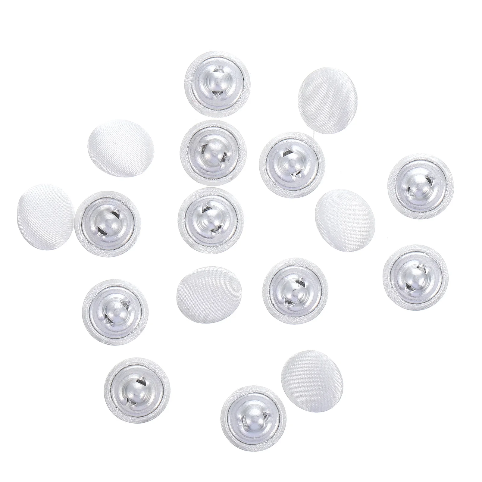 

15Pcs Silk Shirt Buttons White Satin Covered Buttons for Bridal Gowns Tuxedo Suits DIY Sewing Supplies Sewing Supplies