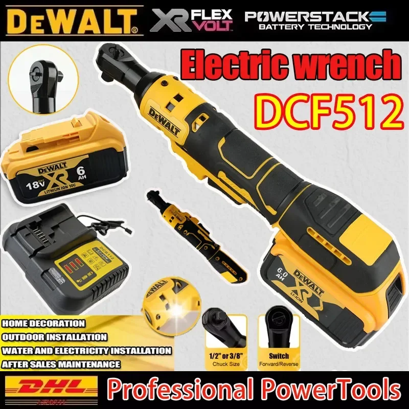 

Аккумуляторный угловой гайковерт DEWALT DCF512 с регулируемой скоростью, бесщеточный, с зарядным устройством