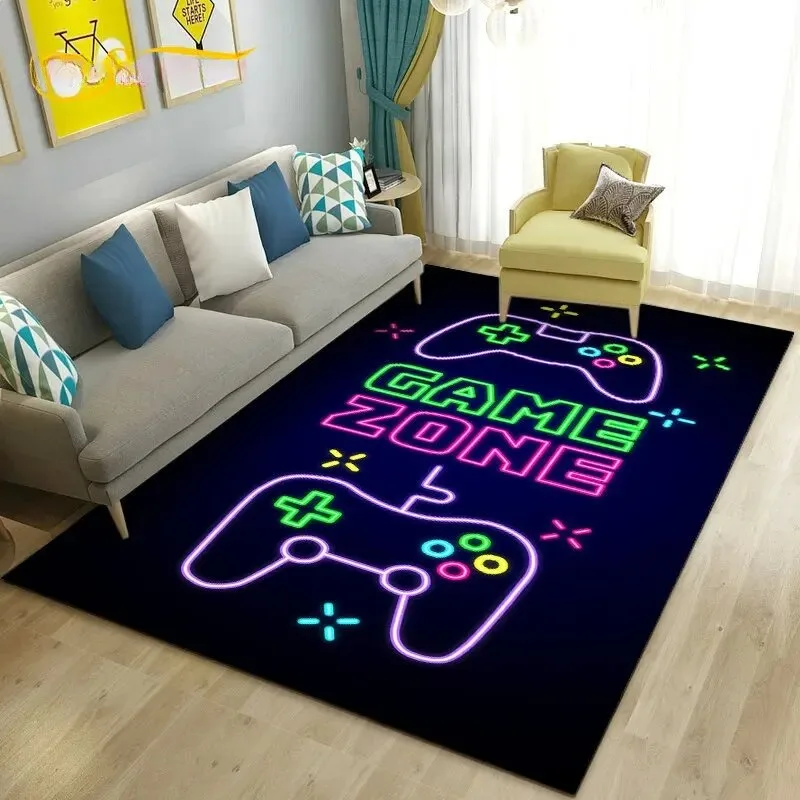 3D Cartoon Game Large Carpet Rug for Home Living Room Bedroom Sofa Doormat Decor Kids Play Area Rug Carpet Non-slip Floor Mat