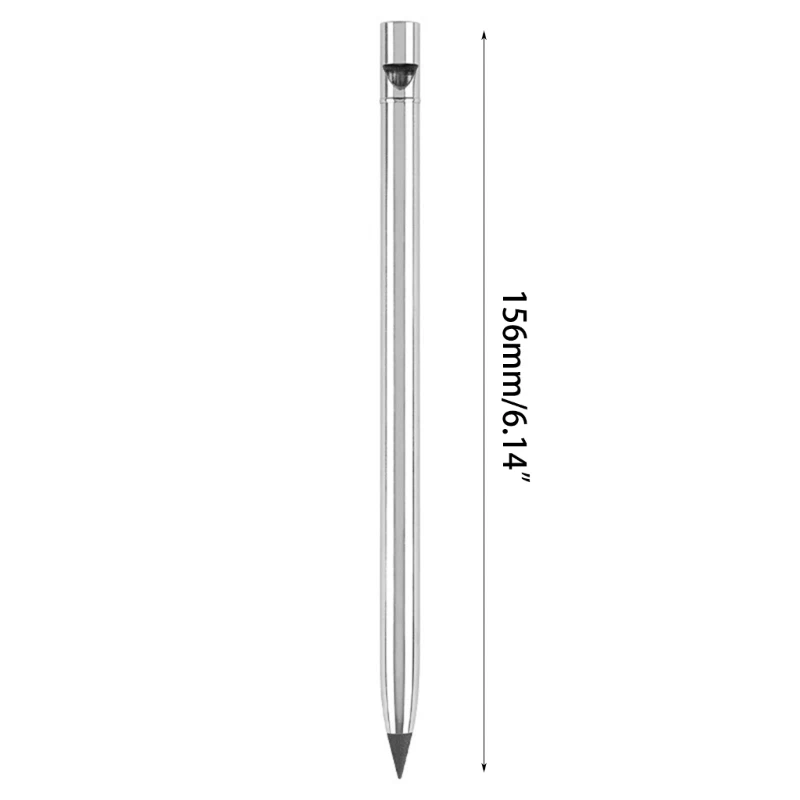 1PC Metal Inkless Pencil, Infinity pencil, Reusable Everlasting Pencil, Replaceable Nib Pencil with Replaceable Nib