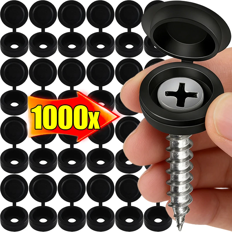 Wholesale Black Self-tapping Screws Protection Cover Plastic Nails Screw Caps Decoration Covers Car Nut Nails Furniture Hardware