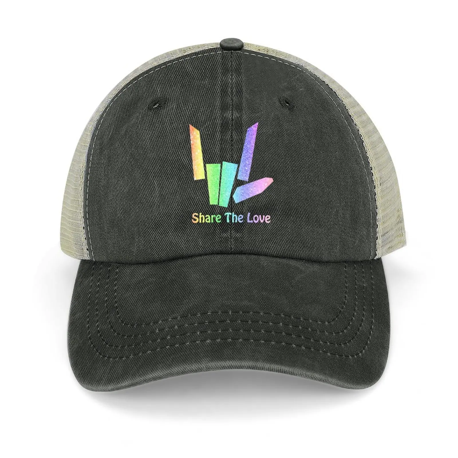 

Rainbow Share The Love Baseball Cap Beach Hat Luxury Brand hats on offer birthday Women's Beach Visor Men's