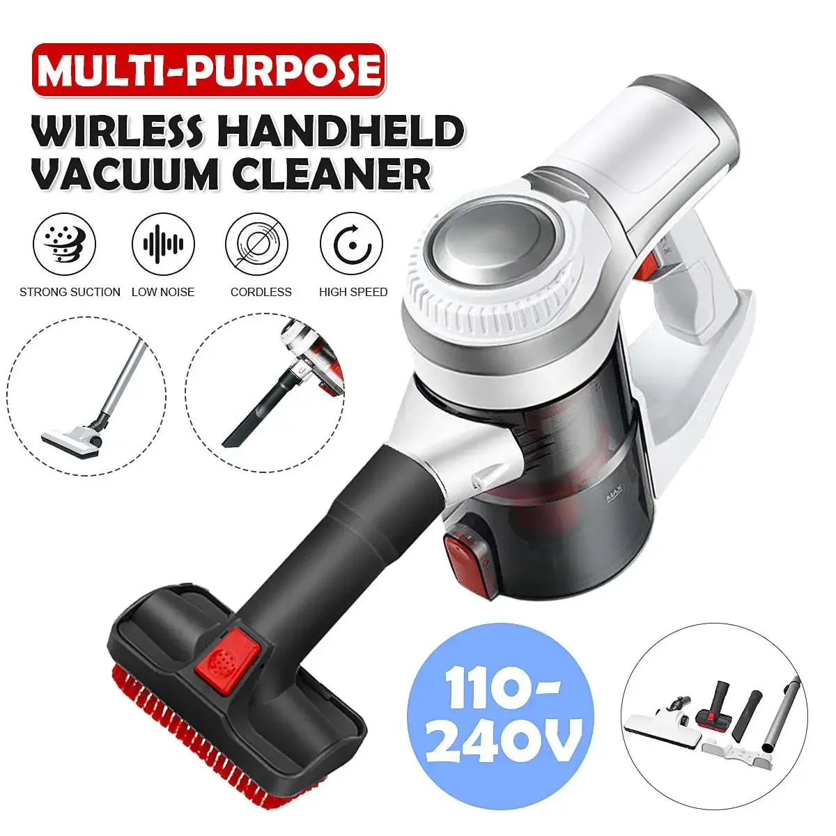 Household Vacuum Cleaner 9500Pa Strong Suction Low noise Car Vacuum Cleaner Vertical Clean Wireless Handheld Sweeper Mopping