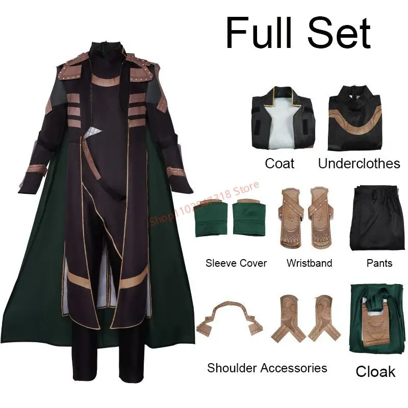 Halloween Loki Cosplay Costume Aesir The God of Deception Stage Costumes The Dark World Comic-con Carnival Cosplayers Dress Up