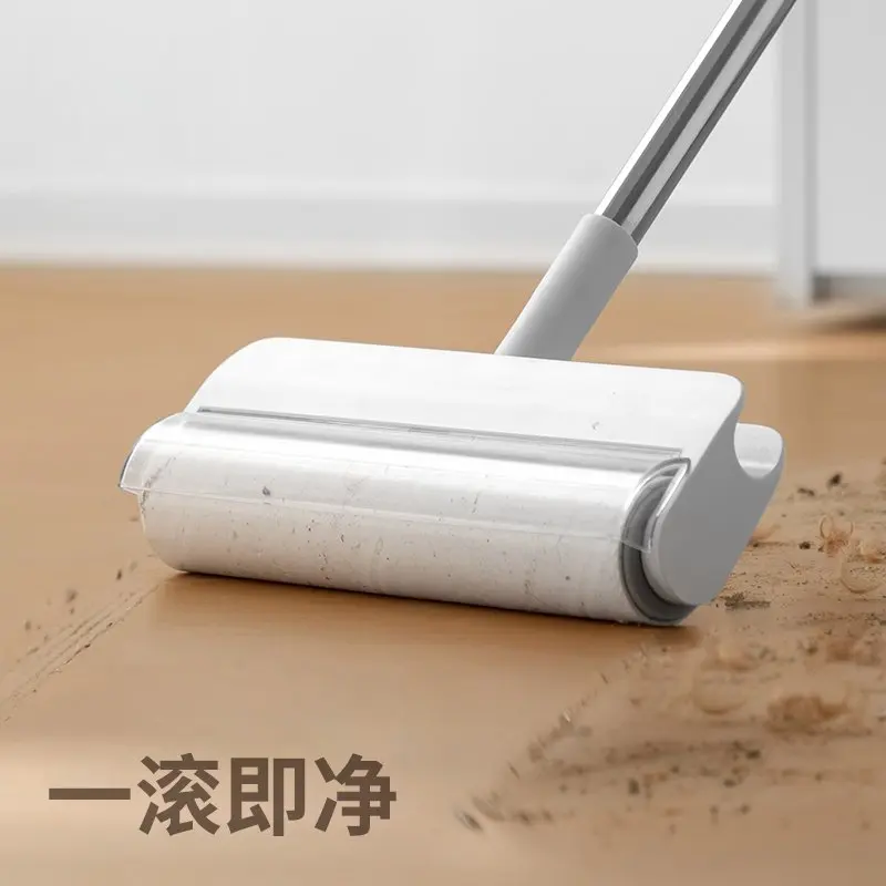 

Валик для ворса с длинной ручкой, с прочными клейкими листами и стержнями, для глубокой очистки