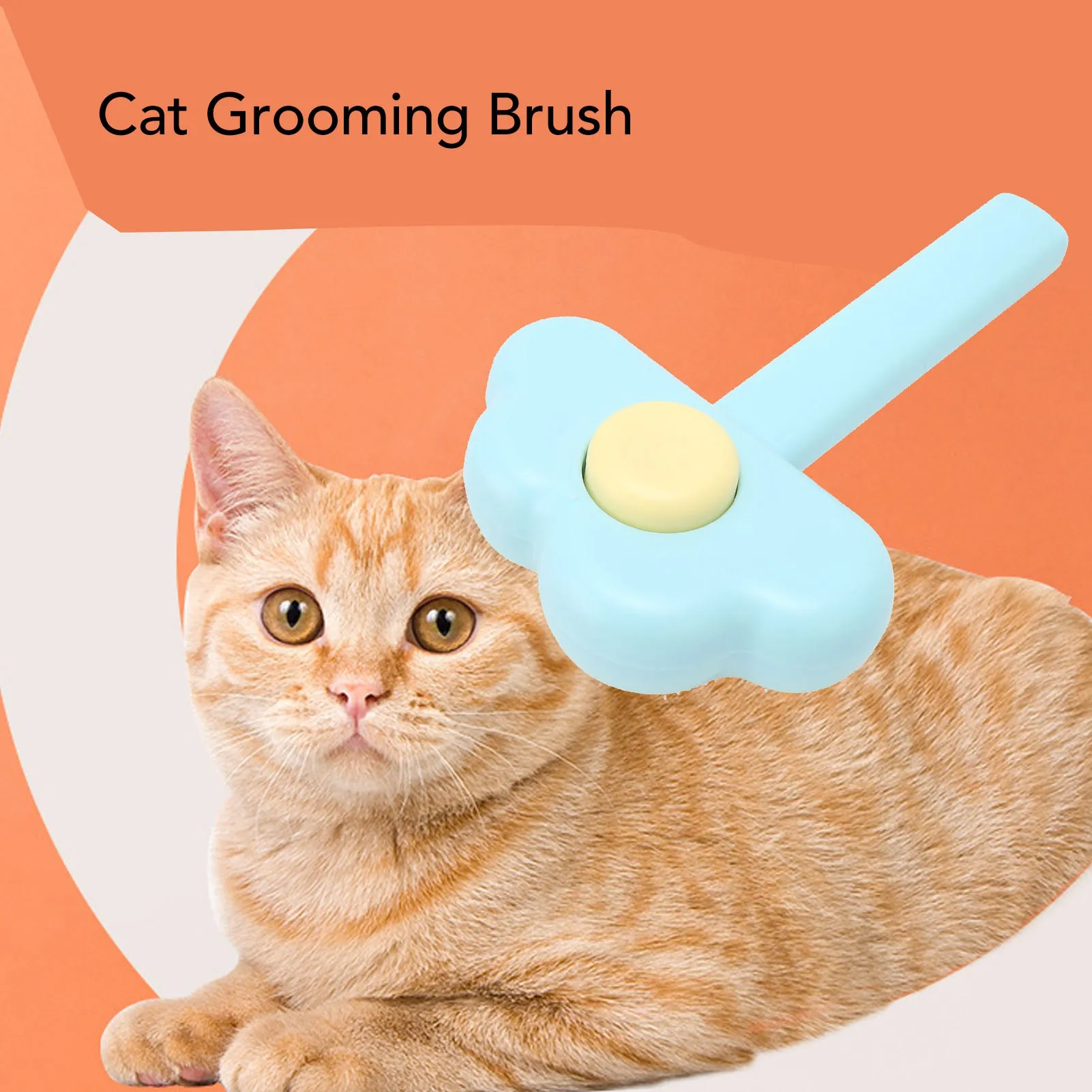 Cat Grooming Brush Self Cleaning Hair Removal Pet Shedding Brush For Long And Short Haired Dogs Cats