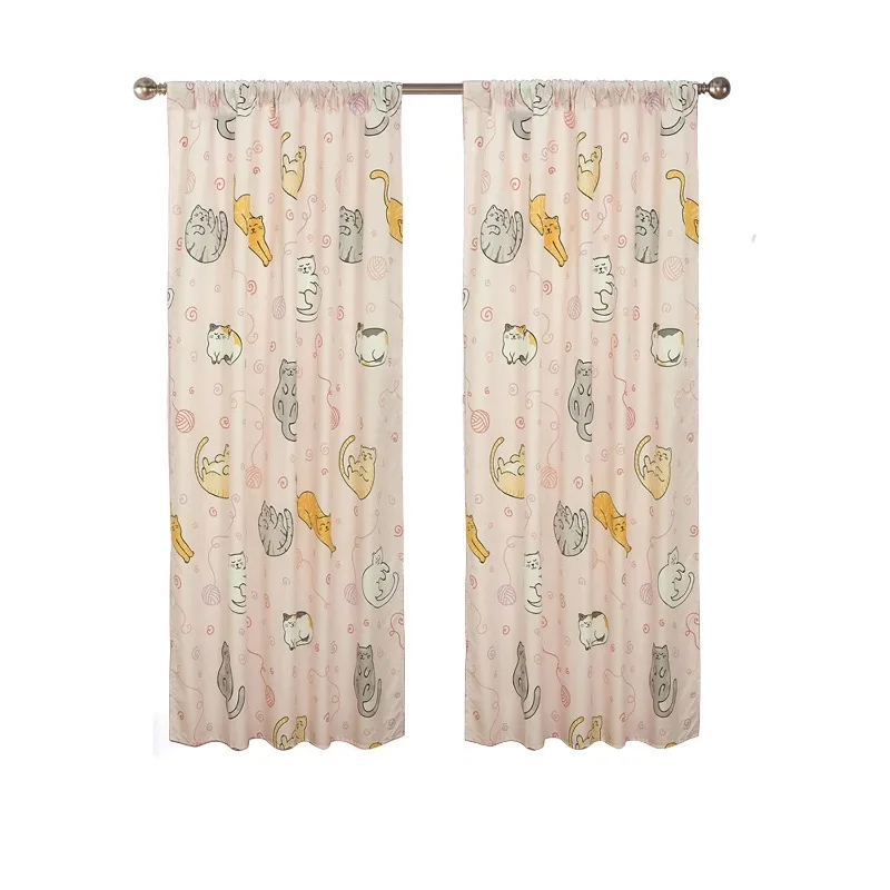 Sleepy Cats Window Panel Pair - 63