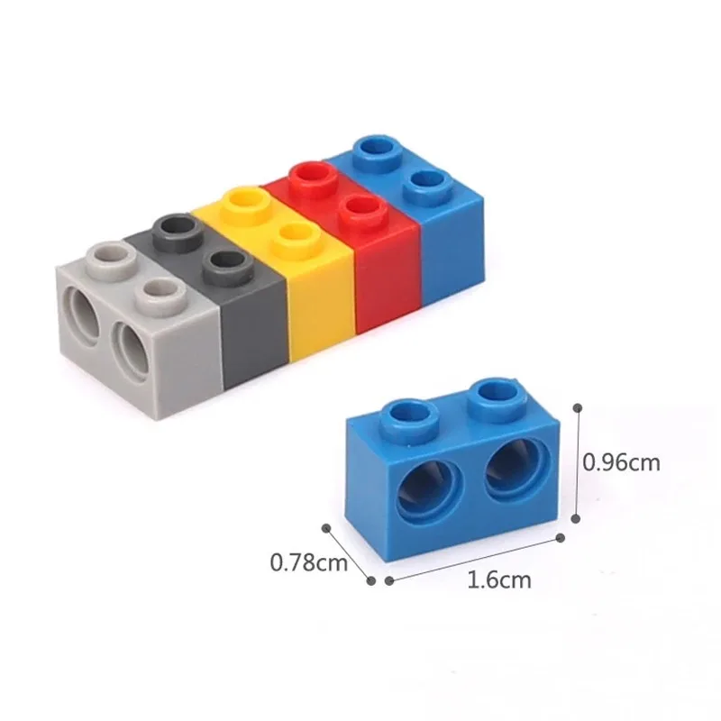 MOC high-tech onderdelen 1x2 baksteen 2 gaten 32000 MOC technische bouwsteen geschikt voor alle merken kleine deeltjes bakstenen speelgoed