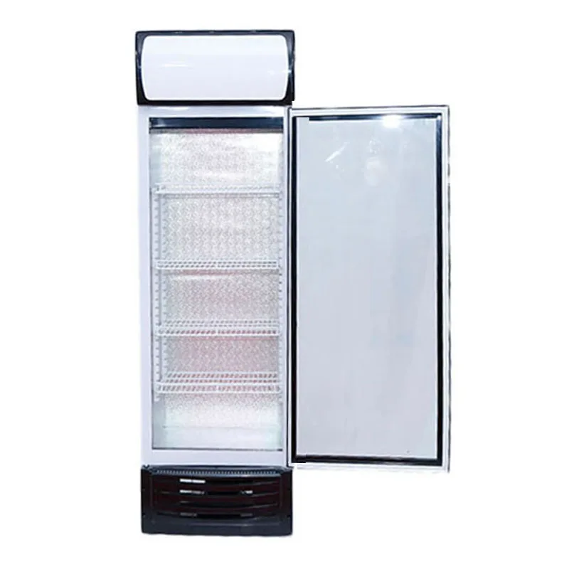 Refrigerated Display Cabinet, Single Door Freezer, Vertical Static-cooled Beverage Commercial Supermarket Fresh-keeping Cabinet
