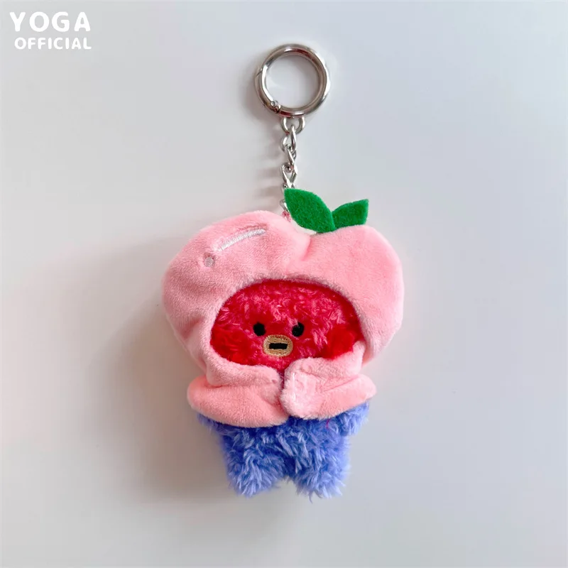 Anime Bt21 Baby Fruit Series Anime Rj Mang Koya Plush Keychain Cute Cartoon Cooky Plush Doll Toy Bag Accessories Girl Gifts