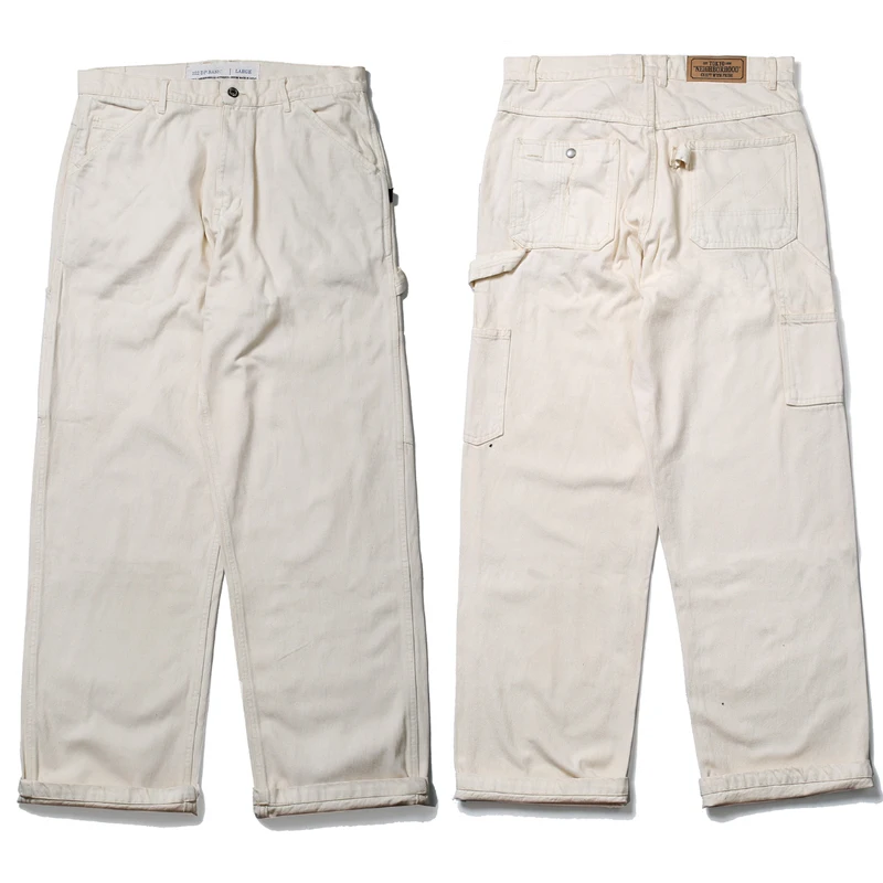 New Arrivals NBHD Jeans Men Women Streetwear Trend High Quality Casual Light-color Denim Pants