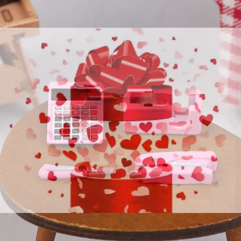 

【BS】Dollhouse Mini Stationery Simulation Tape Cutter Utility Knife Pack School Supplies Model