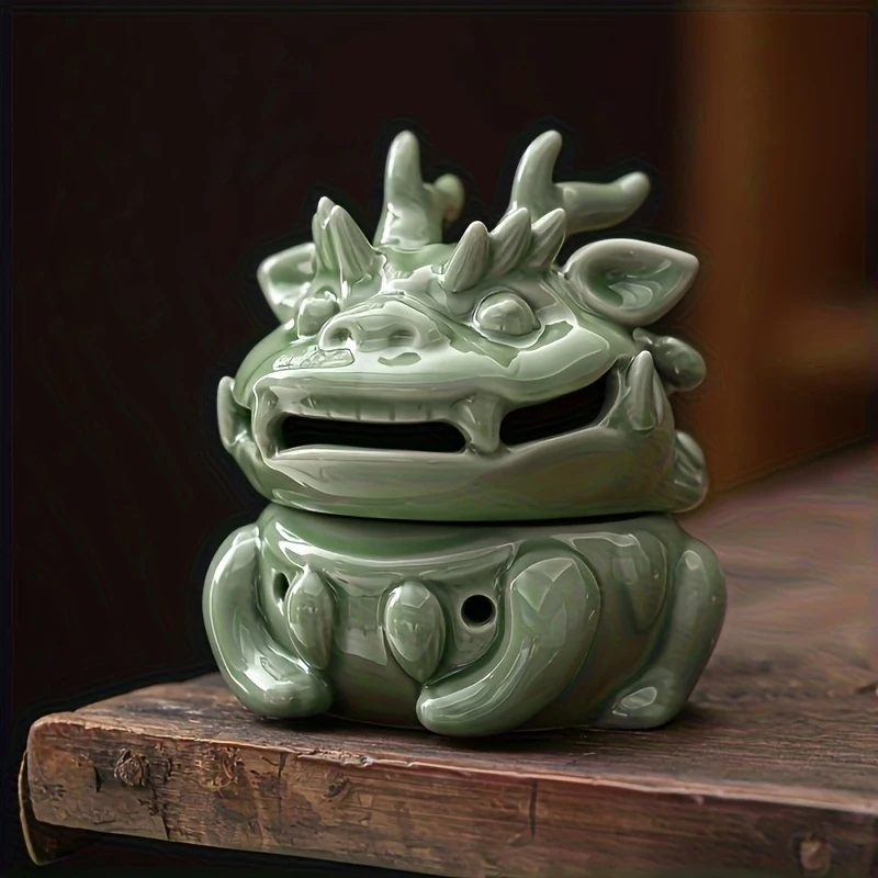 1 Set Blue Porcelain Ceramic Nafulong Incense Burner Ceramic Incense Holder The Perfect Choice for Home Decorations and Holiday