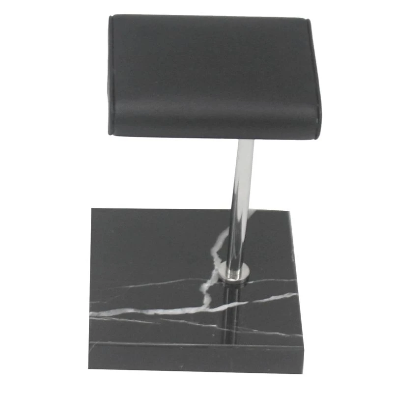 3X Black Marble Base Watch Stand Silver Color Metal Rod Belt Watch Display Props Bracelet Stand Jewelry Placement Stand