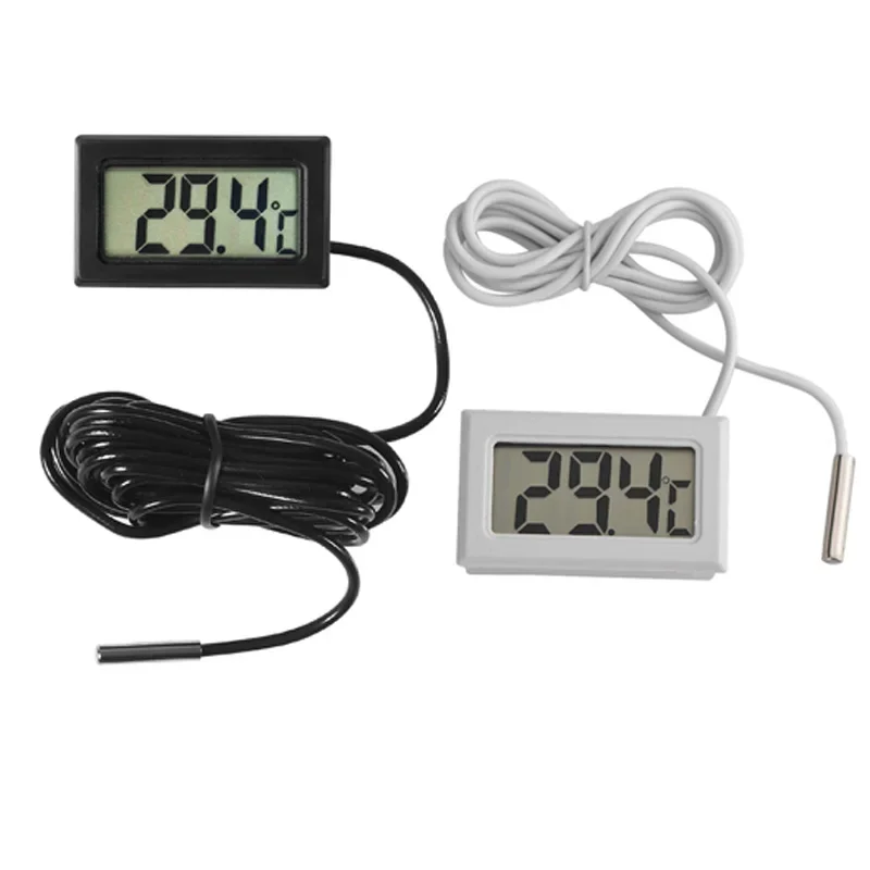 Mini Digital LCD Thermometer With Probe Indoor Convenient Temperature Sensor For Aquarium Fish Tank Home Fridge Thermometer