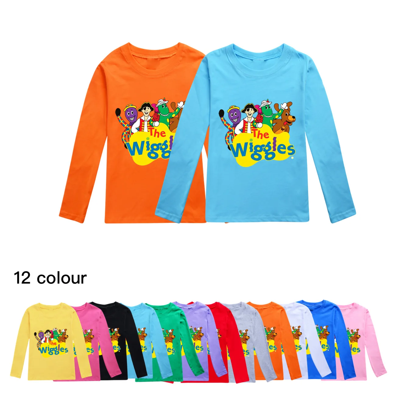 The Wiggles T Shirt Children Australian Cartoon Clothing Kids Pure Cotton T-shirt Little Girls Long Sleeve Tops Boys Sweatshirts