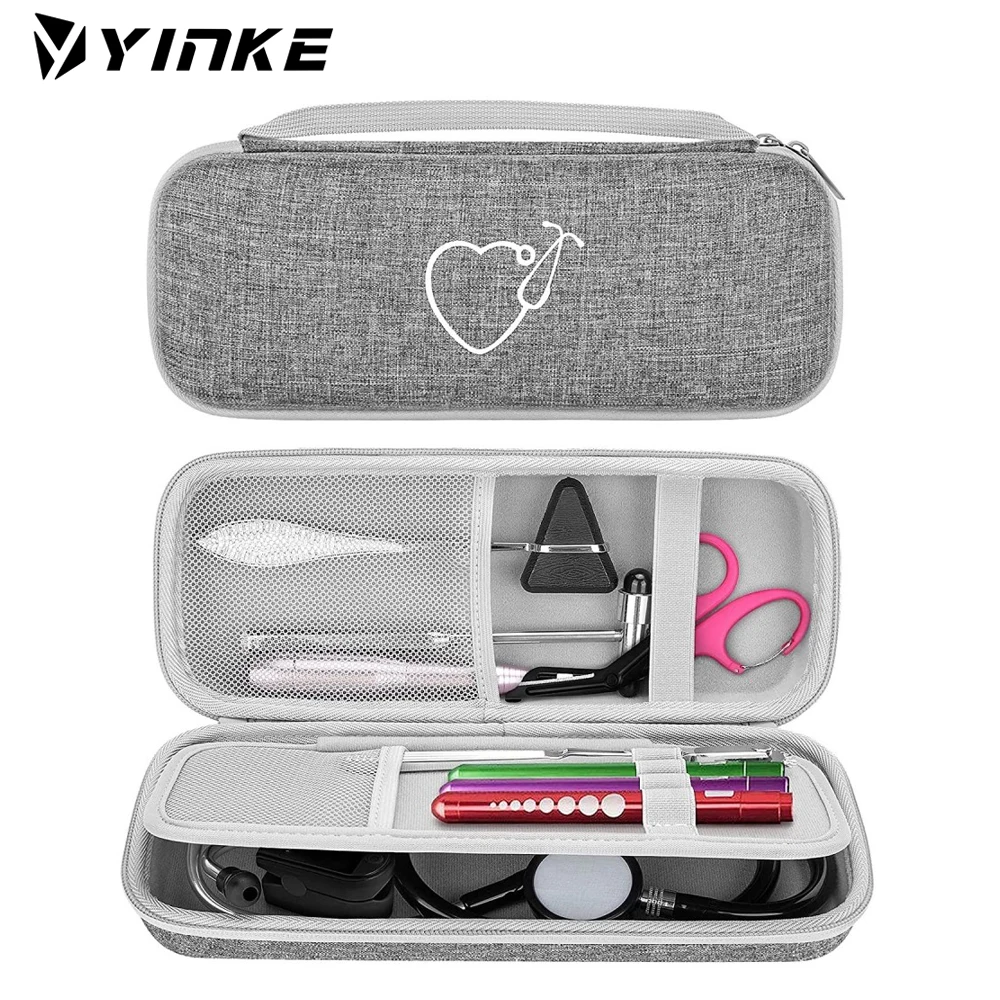 Yinke kotak stetoskop untuk 3M Littmann Classic III/ringan II S.E/MDF Acoustica/cardiiv tas penyimpanan Travel cardigan