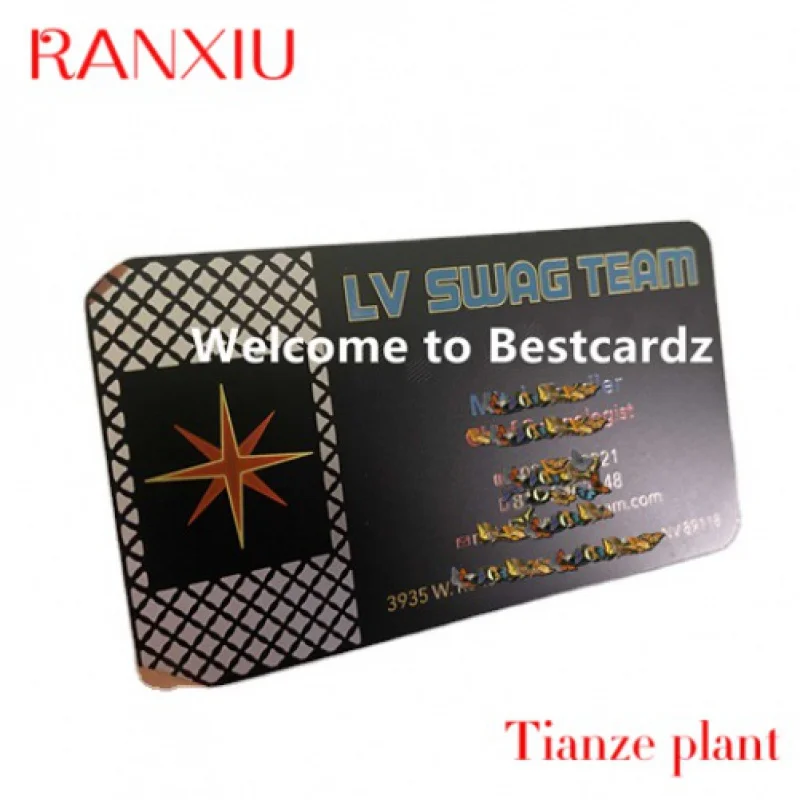 

Custom atte Bla etal Engraved etal Busins Card ith Custoized Printing