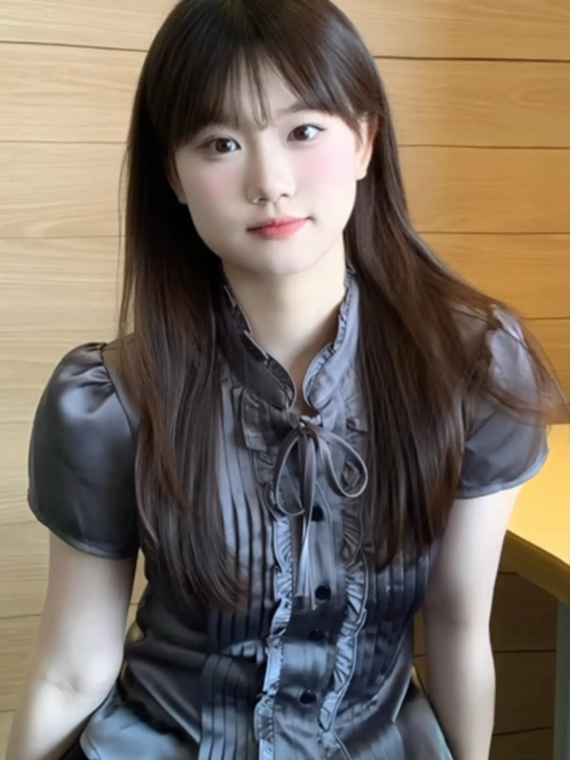 Ele ort Sve irt レディース スリム フィット フラウンスフレンチ Sle 夏新作高品質トレンディ トップ