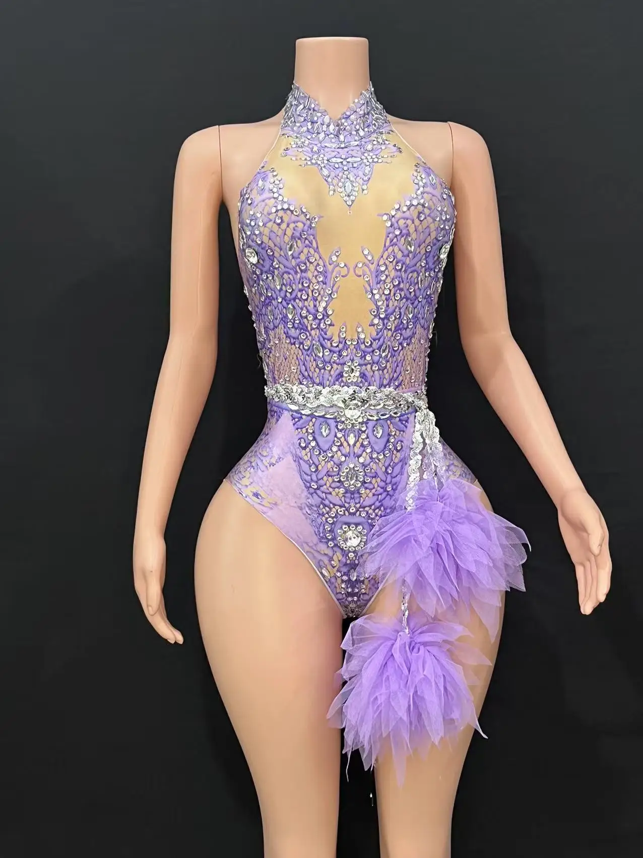 مجموعة أزياء بار دي إس النسائية الكورية للنوادي الليلية الماسية الوردية الملتصقة جوجو المثير للرقص الساخن التفاعلي Kpop