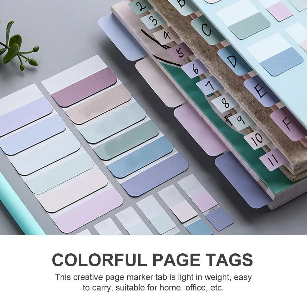 1 set di pennarelli per pagine, blocco note appiccicoso, schede per pagine scrivibili in plastica, schede per libri colorate ad asciugatura rapida per annotare