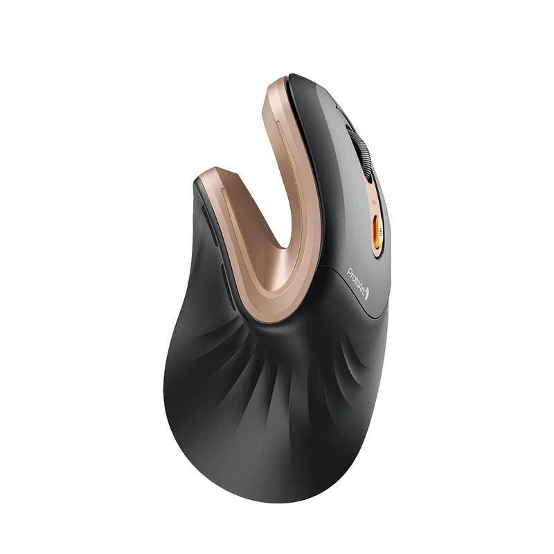 ProtoArc Ergonomic Mouse EM11 NL BT Rechargeable Wireless Vertical Mouse 2.4GHz Optical Mice for Windows, Mac OS