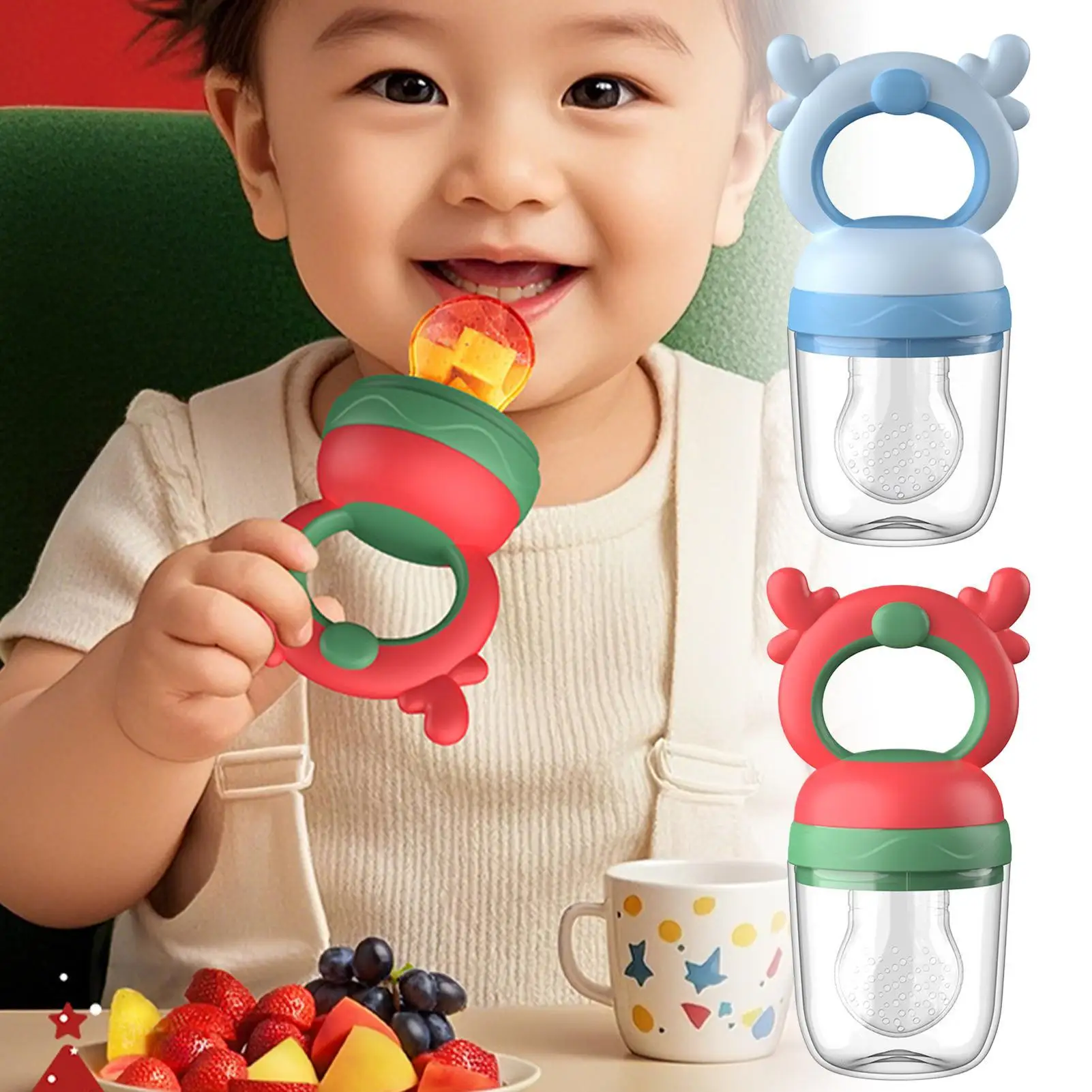Baby Food Feeder Silicone Nursing Toddler Teething Toy Soothing Chew Toy Infant Baby Food Vegetable Feeder Baby Fruit Feeder