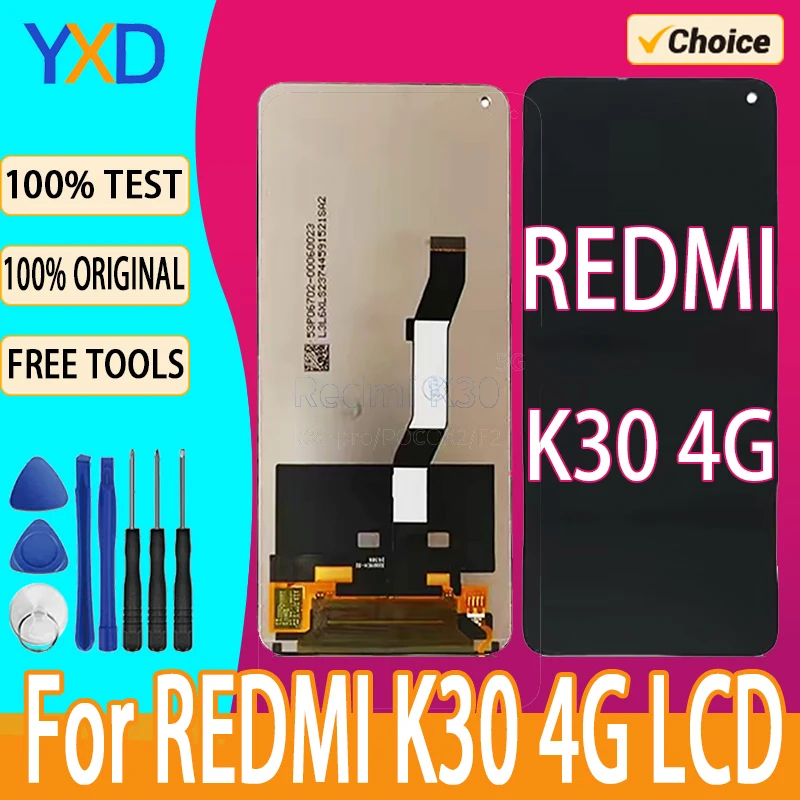 

ЖК-дисплей для XIAOMI REDMI K30 4G, ЖК-дисплей, дигитайзер сенсорного экрана в сборе для REDMI K30 4G 5G, замена ЖК-экрана