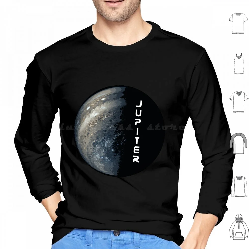 Jupiter Planet Hoodie cotton Long Sleeve Astronaut Space Stars Galaxy Funny Planets Cosmonaut Universe Astronomy