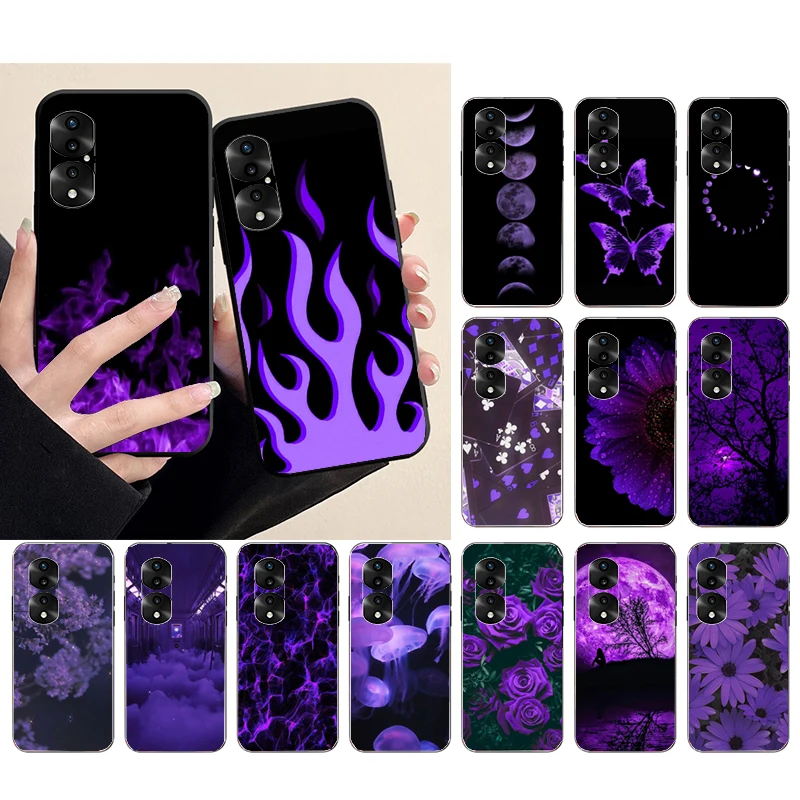 

Phone Case For Huawei P50 Pro P30 P40 Lite P40Pro P20 lite Honor 9A 10XLite 8X 20 8A 10I Purple Aesthetic Case