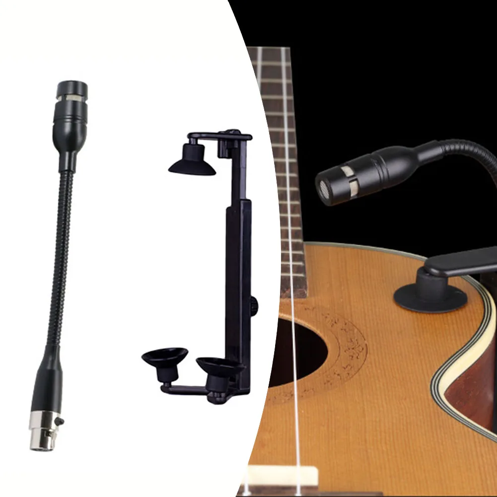 HOT SALE Guitar Microphone Clip Set Acoustic Live Broadcast Microphone Kit Black For-AKG For-Sennheiser For-Shure Audio Parts