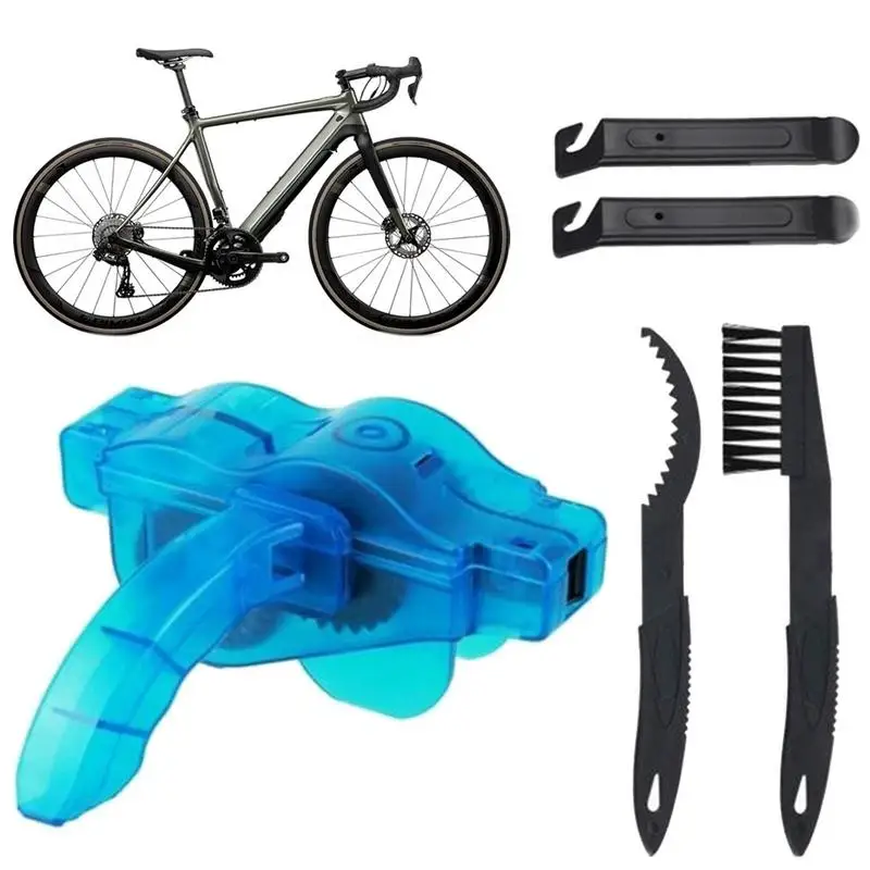 Bicycle Cleaning Brush Tool Chain Crankset Brush Chain Cleaner Tool Durable Bicycle Chain Gears Maintenance Cleaning Brush Kit