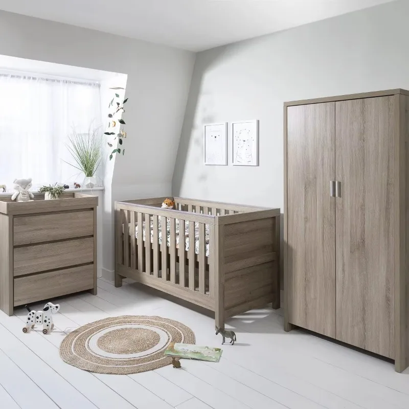 Modern Comfortable Baby Furniture Convertible Crib Solid Wood Children