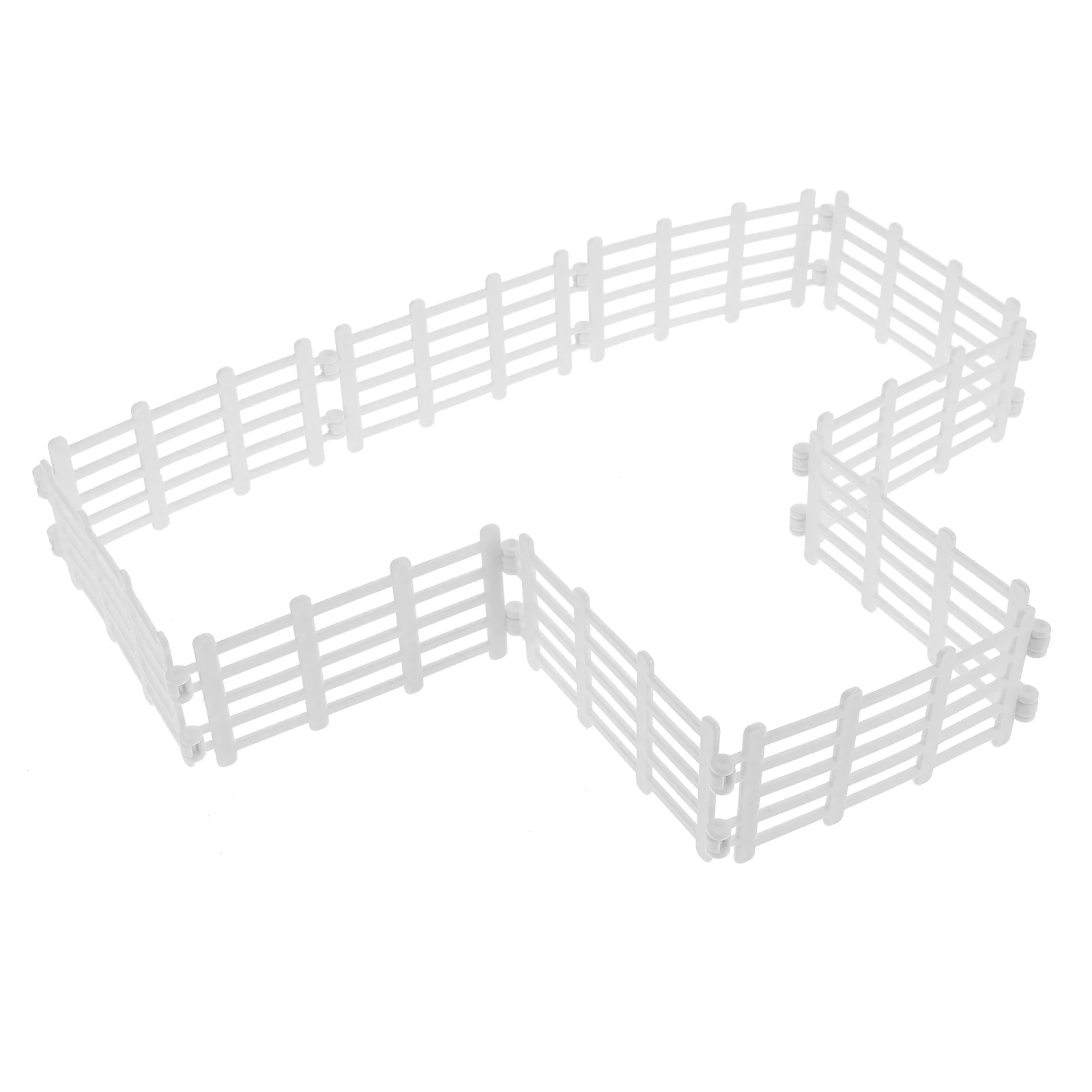 

50pcs Garden Decoration Miniature Fence Models Sand Table Decoration Simulated Farm Decor Miniature Garden Fence