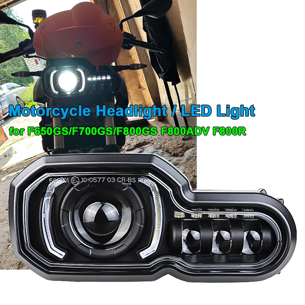 Motorcycle LED Headlight Hi Low Beam DRL for BMW F650GS F700GS F800GS F800ADV F800R